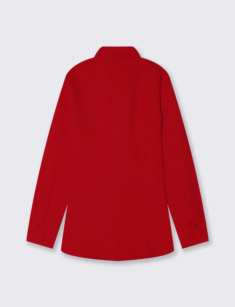 Camicia Slim con Pinces Elegante - Rosso