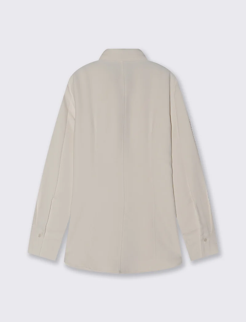 Camicia Slim con Pinces Elegante - Avorio