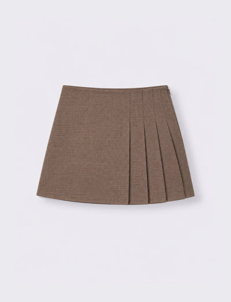 Gonna con pieghe laterali elegante - var 1