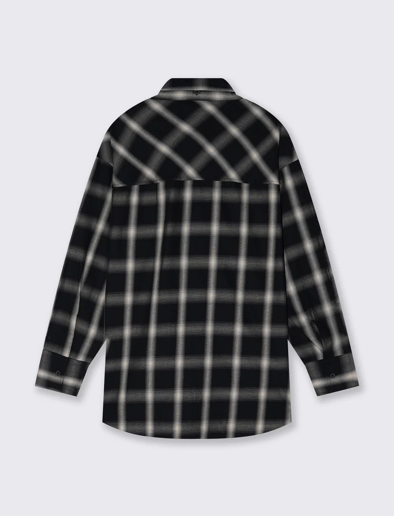 Camicia in cotone con fusciacca al collo - var 1