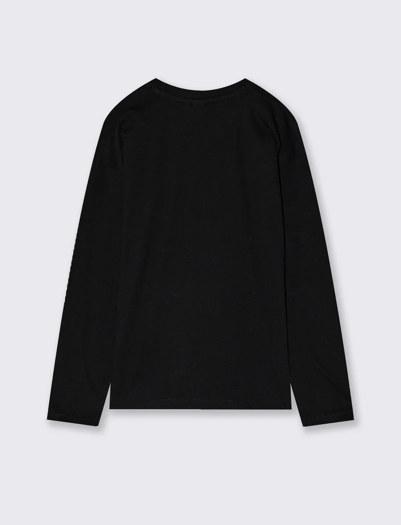 T-shirt maniche lunghe Mickey Mouse - Nero