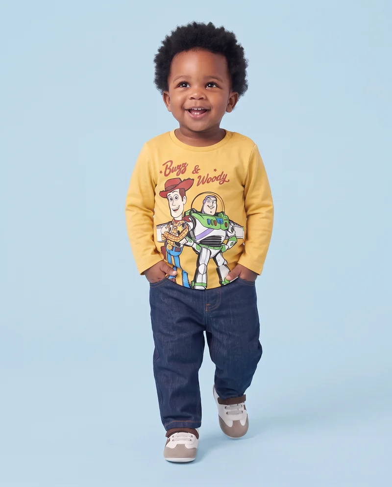 T-shirt Toy Story manica lunga girocollo - Ocra