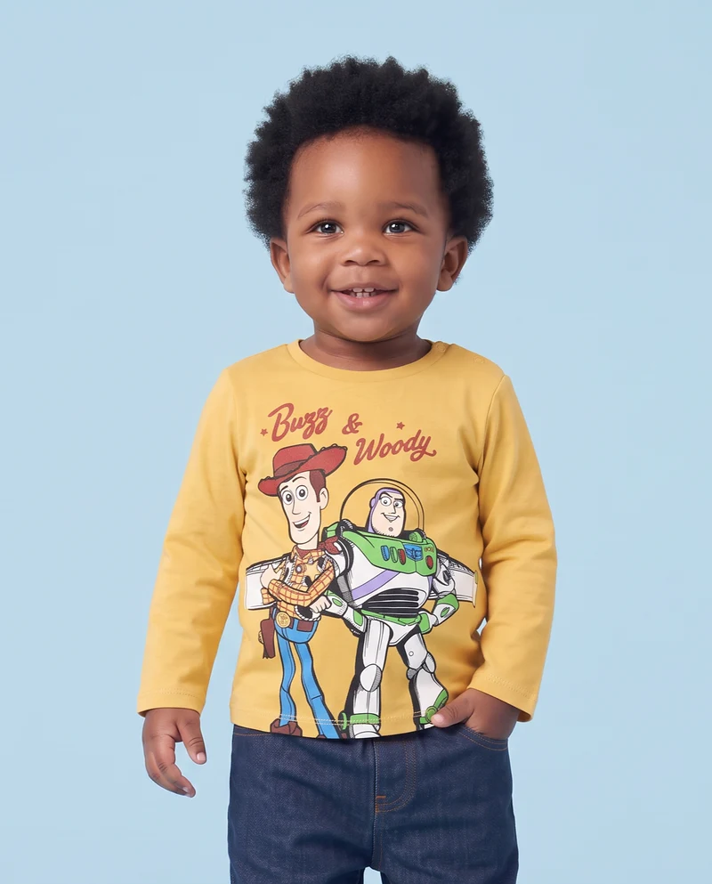 T-shirt Toy Story manica lunga girocollo - Ocra