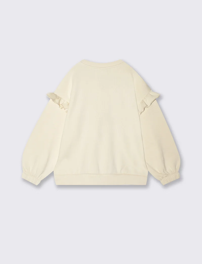 Felpa invernale con paillettes lucide - Beige