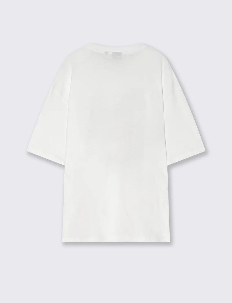 T-shirt One Piece uomo in cotone boxy fit - Bianco