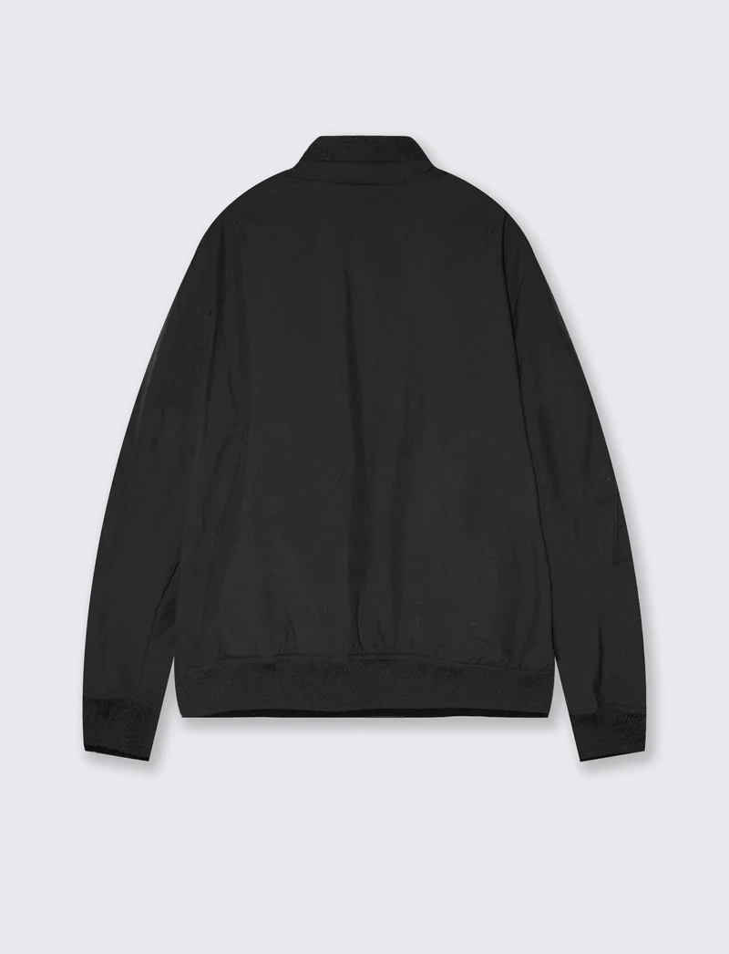 Giubbotto Basic Uomo in Tessuto Tecnico - Nero