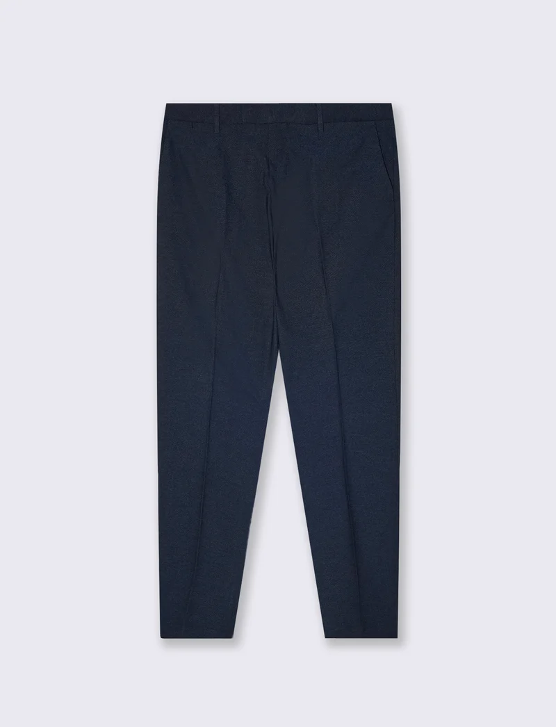 Pantaloni Formal Fit con Tasche Dettagliate - Blu