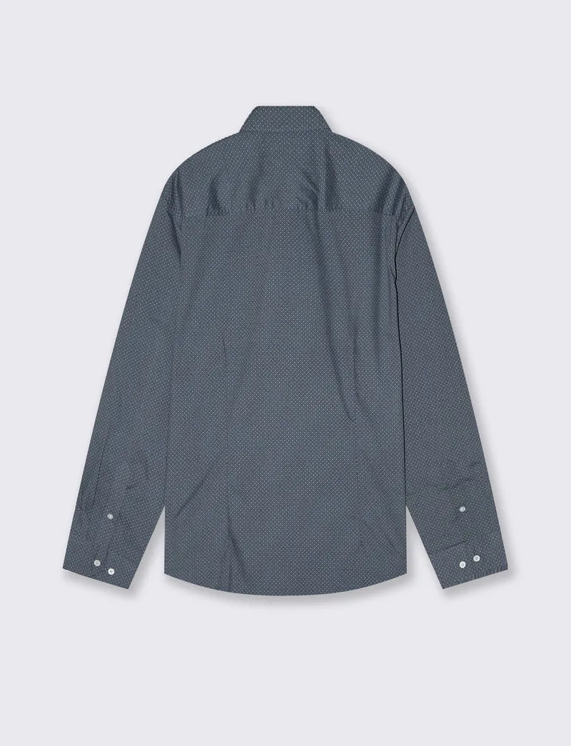 Camicia micro fantasia regular fit elegante - CARTA DA ZUCCHERO