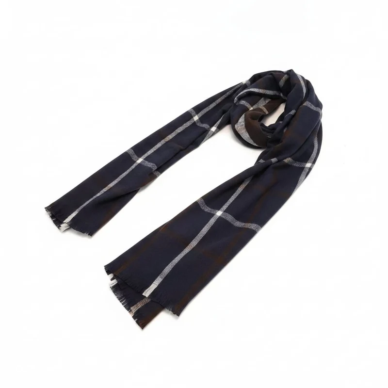 Sciarpa uomo a quadri eleganti - Blu