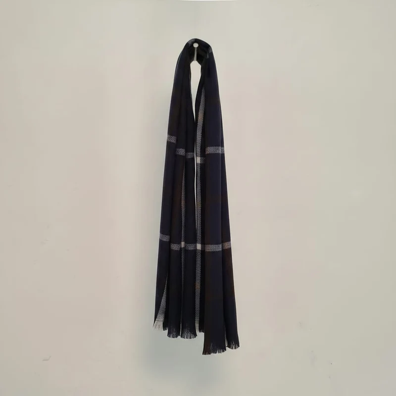Sciarpa uomo a quadri eleganti - Blu