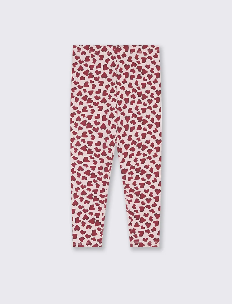 Leggings elasticizzati in cotone per bambina - Rosa