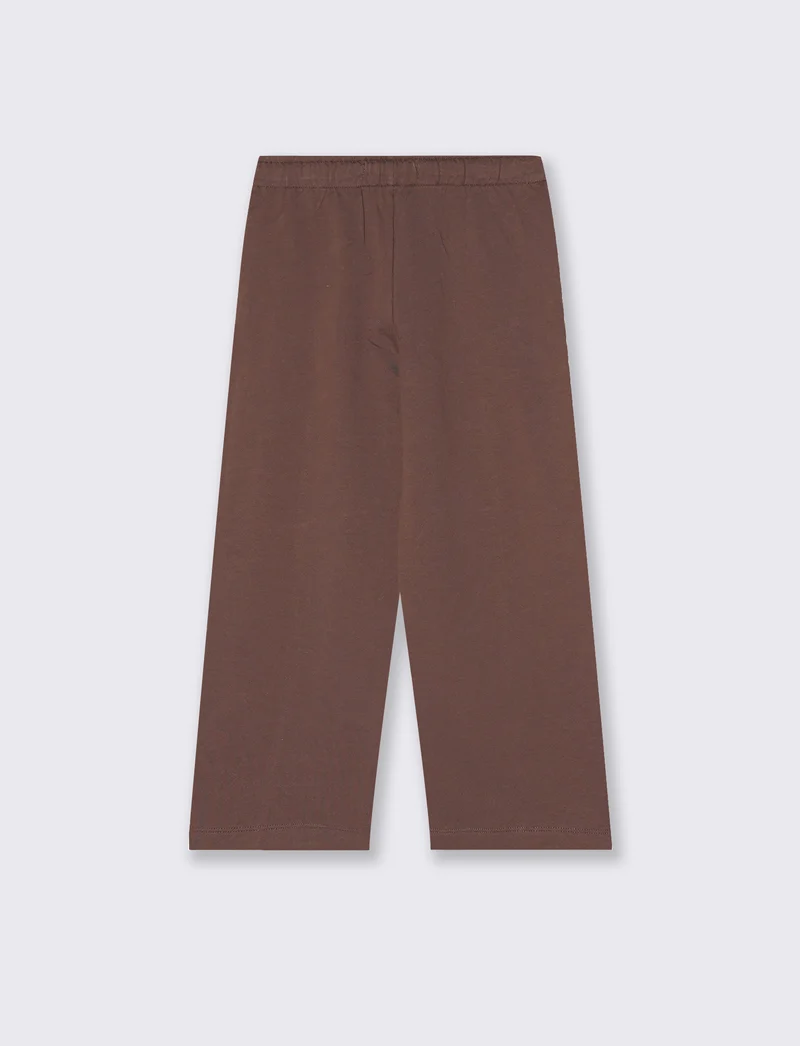 Pantafitness Jogger in Cotone per Bambina - Marrone cioccolato