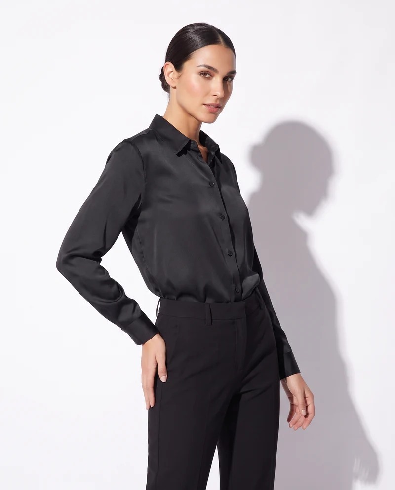 Camicie manica lunga eleganti e versatili - Nero