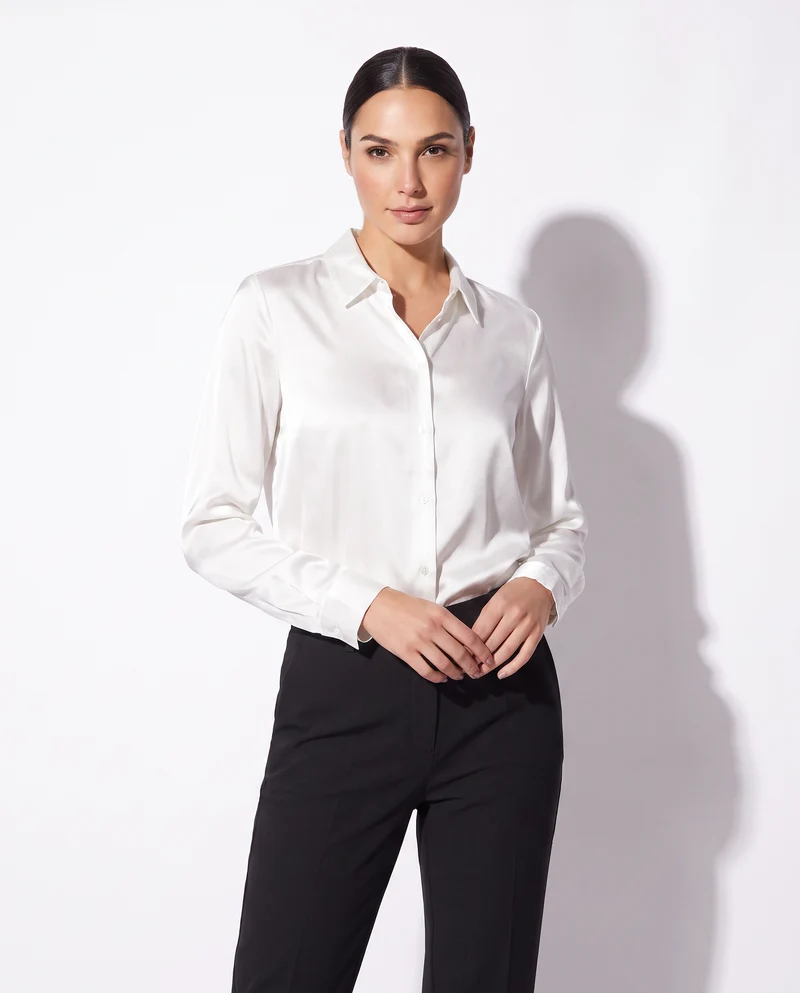 Camicie manica lunga eleganti e versatili - Bianco latte
