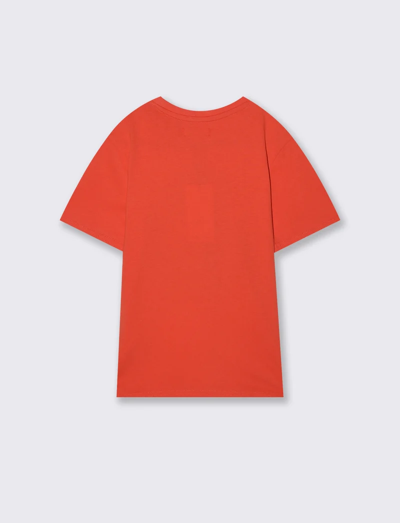 T-shirt estiva in cotone con stampa - Aragosta