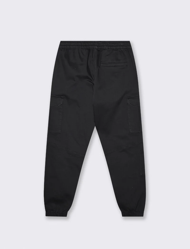 Pantaloni Jogger Cargo Fit con Tasche - Nero