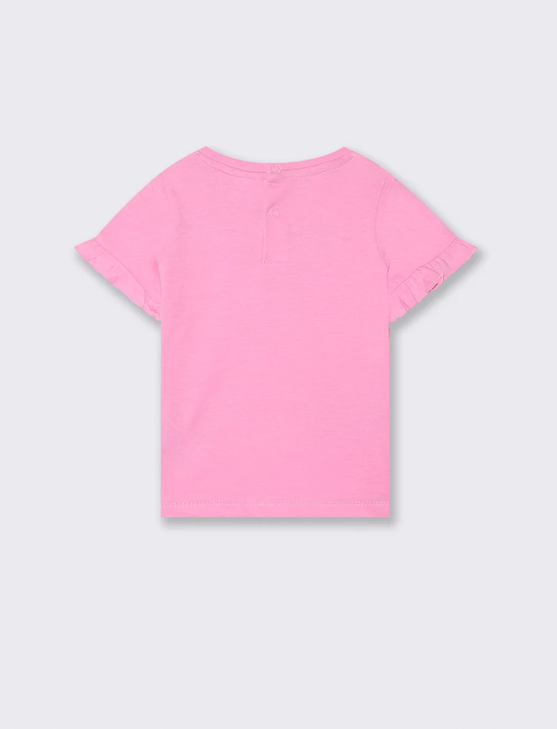 Maglietta Peppa Pig con rouches colorate - Rosa