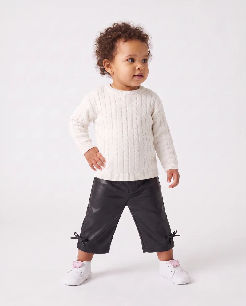 Pantaloni in finta pelle per serate eleganti - Nero