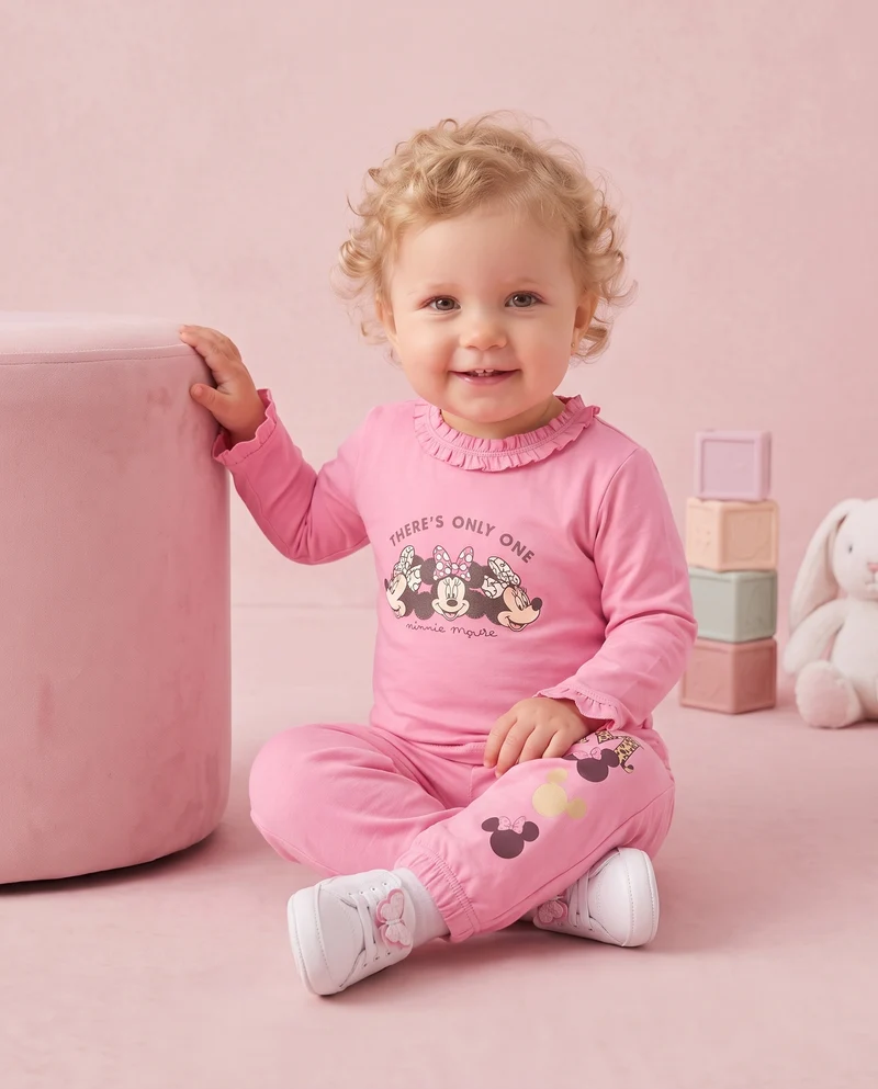 Jogger con stampa Disney Minnie - Fuxia azalea