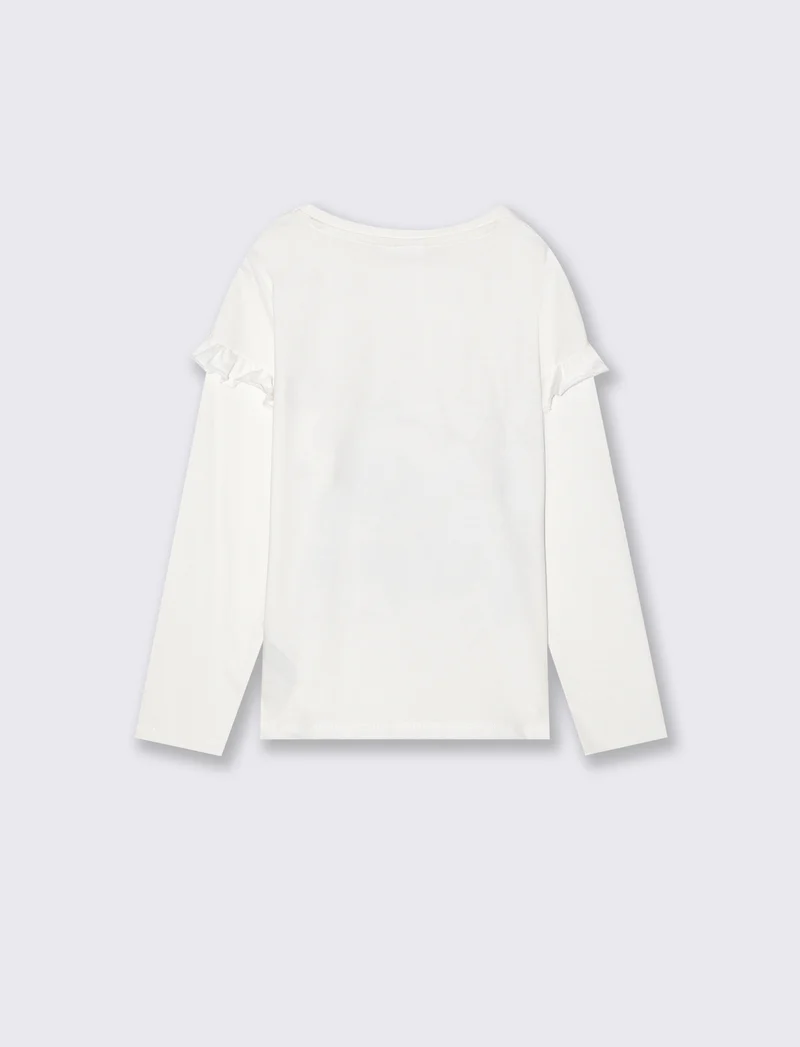 T-shirt Disney Stitch manica lunga natalizia - Bianco
