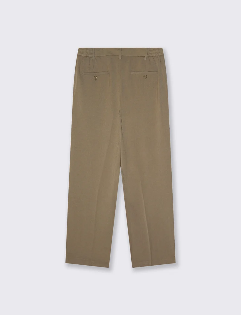 Pantaloni Chino Pinces Straight Fit - Beige