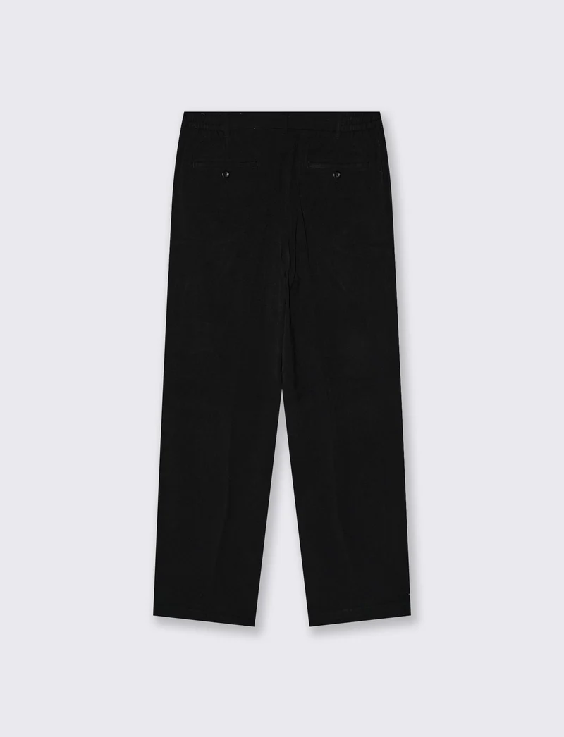 Pantaloni Chino Pinces Straight Fit - Nero