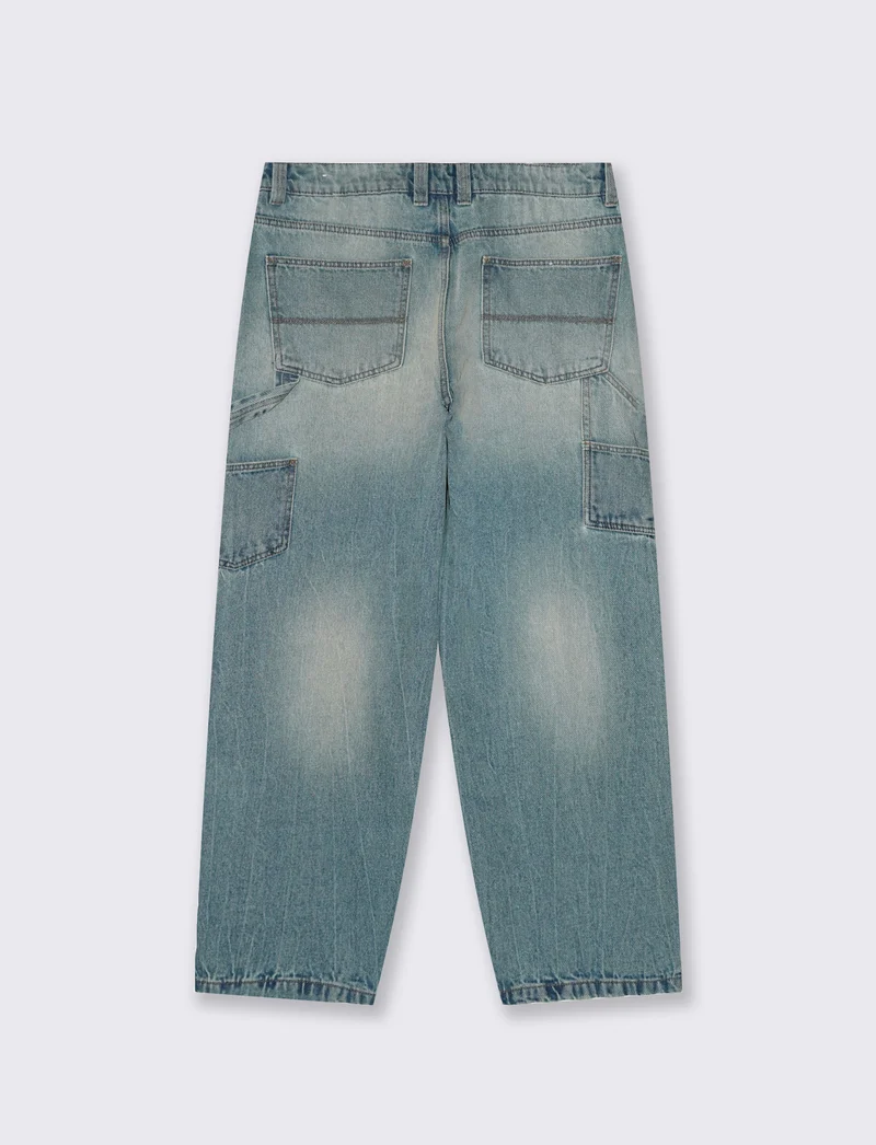 Jeans Baggy Carpenter Fit Blu Chiaro - Denim