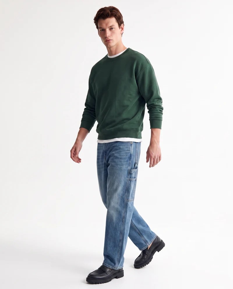 Jeans Baggy Carpenter Fit Blu Medio - Denim