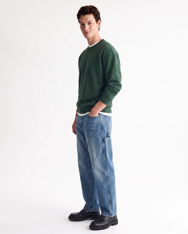 Jeans Baggy Carpenter Fit Blu Medio - Denim