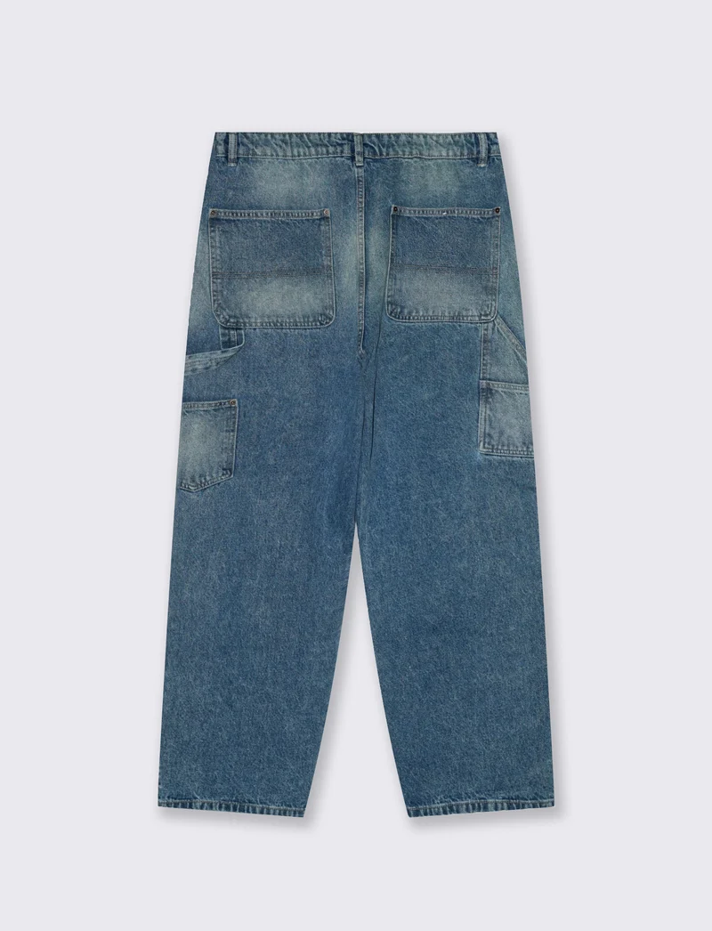 Jeans Baggy Carpenter Fit Blu Medio - Denim