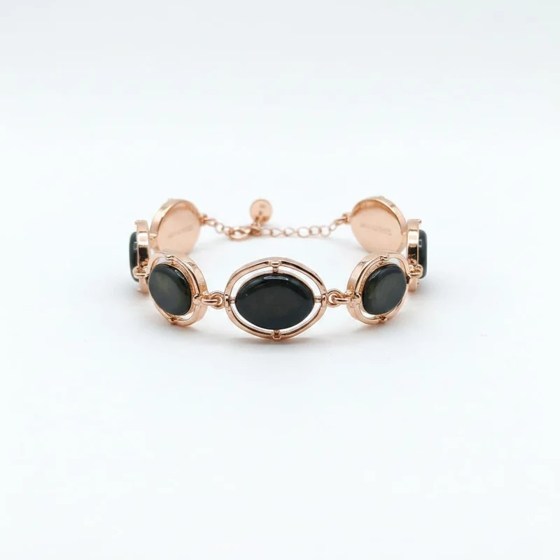 Bracciale con Pietre Asimmetriche - Verde