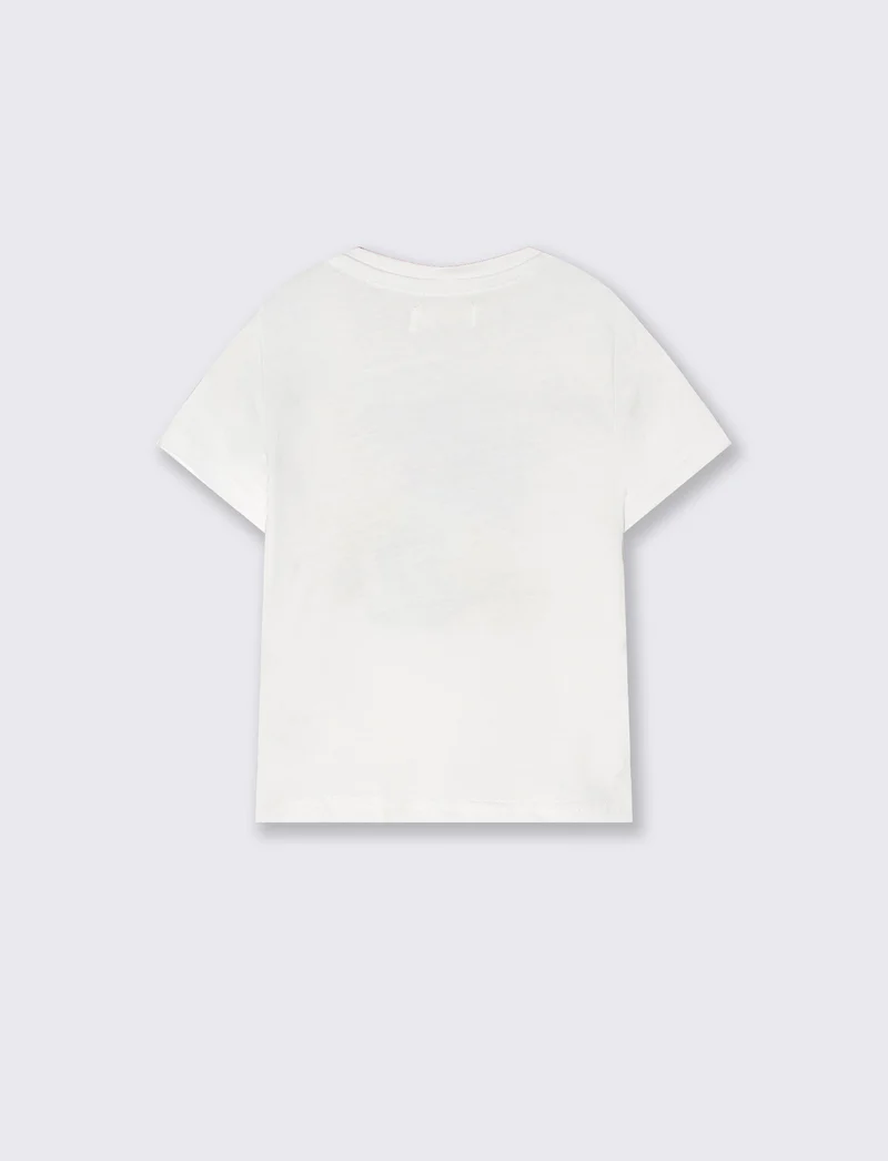 T shirt girocollo manica corta estiva - Bianco