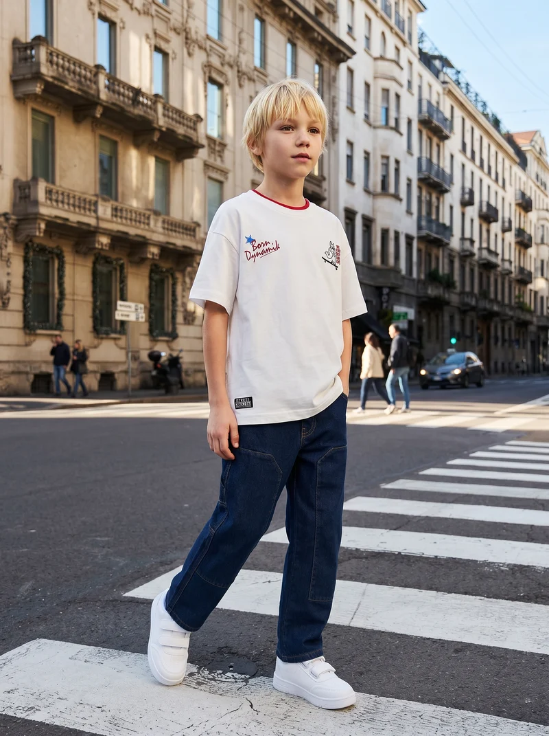 T-shirt con stampe e vestibilità loose - Bianco