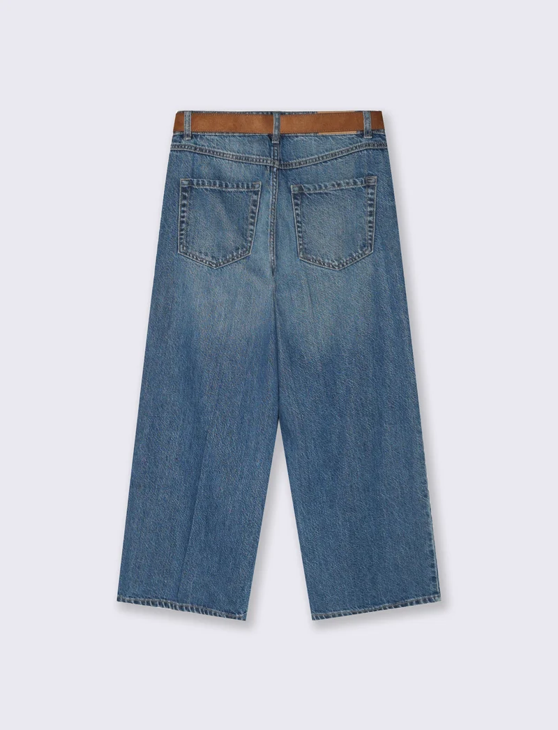 Jeans coulotte wide leg - Denim
