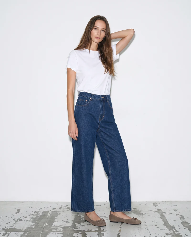 Jeans wide leg - DENIM SCURO