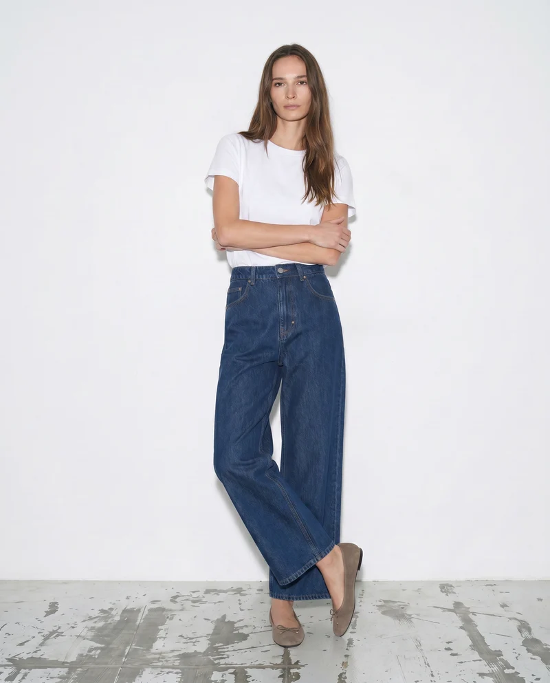 Jeans wide leg - DENIM SCURO