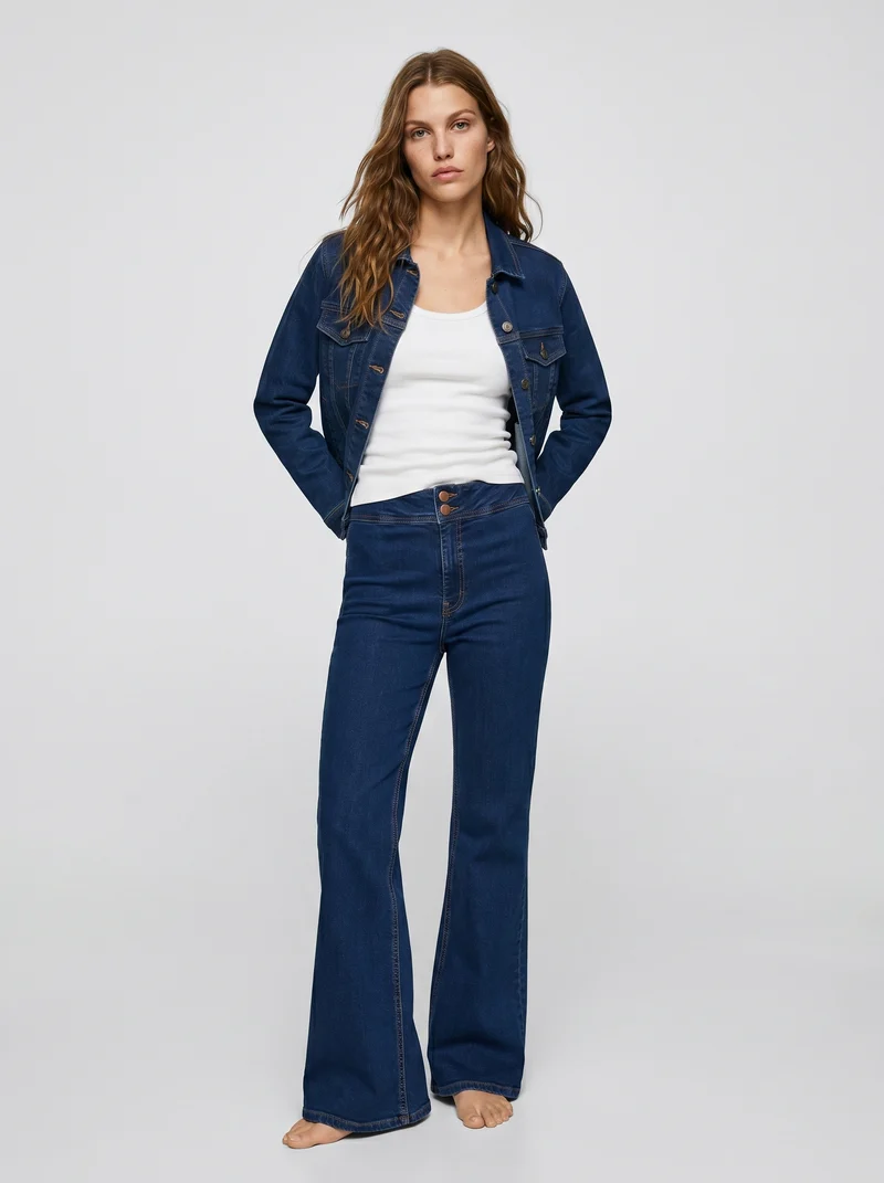 Giubbotto denim con tasche frontali - Denim