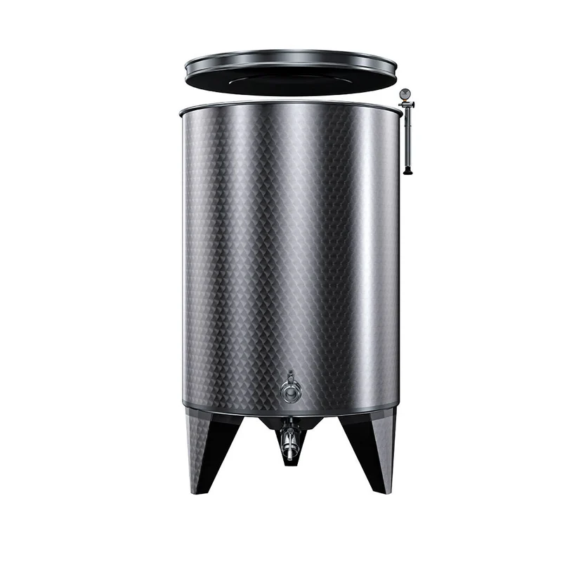 SERBATOIO INOX SEMPREPIENO AD ARIA LT 500 FONDO BOMBATO CON PIEDI
