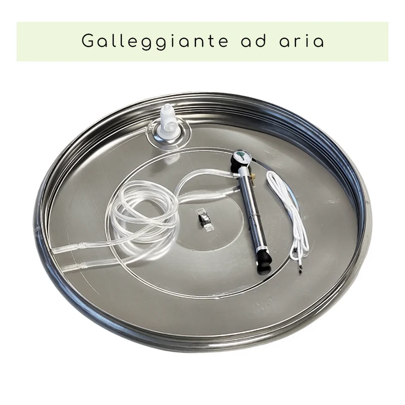SERBATOIO INOX SEMPREPIENO AD ARIA LT 500 FONDO BOMBATO CON PIEDI