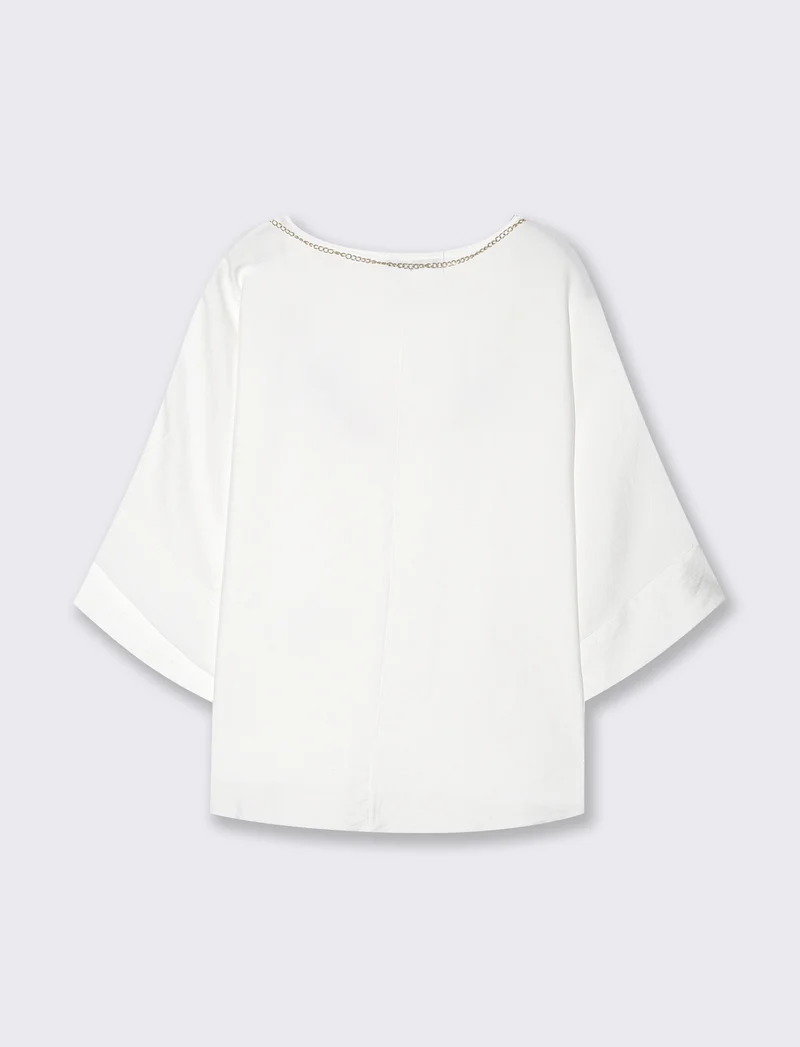 Casacca manica a tre quarti donna morbida - Bianco