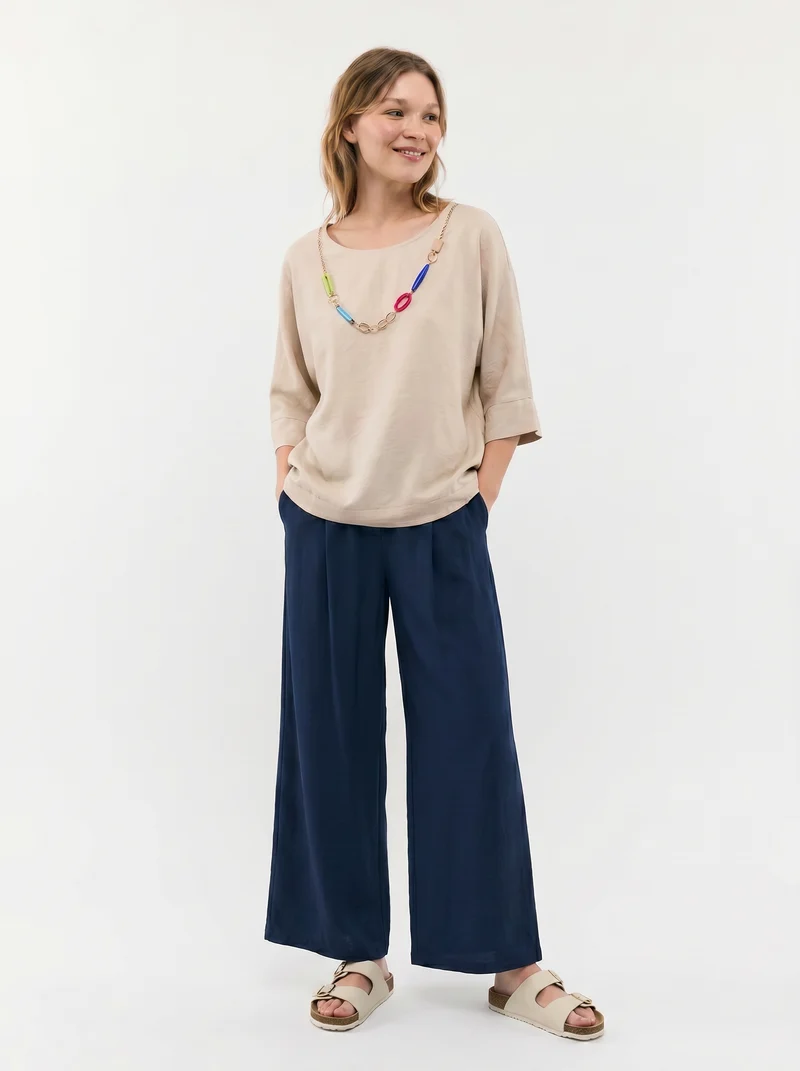 Casacca manica a tre quarti donna morbida - Beige