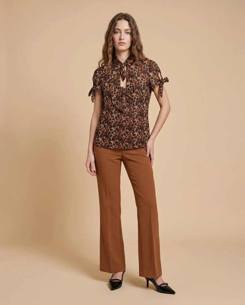 Casacca mezza manica animalier per donna - Maculato