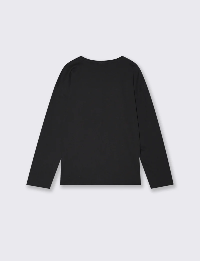 T-shirt Goku maniche lunghe in cotone - Nero