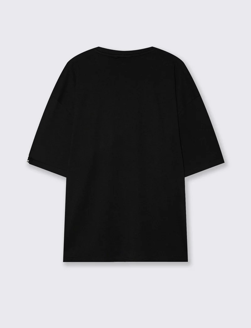 T-Shirt Minions Uomo Girocollo Boxy Fit - Nero