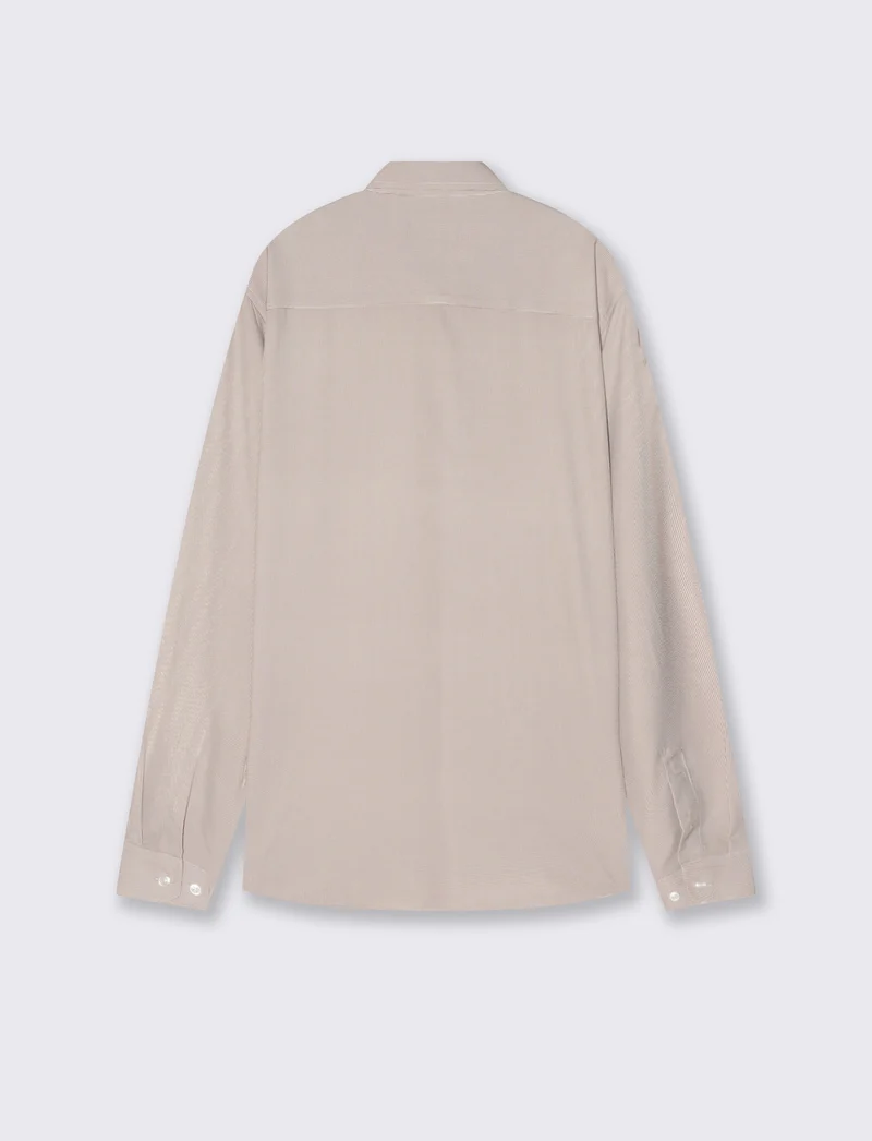 Camicia Formale Elasticizzata Regular Fit - Beige