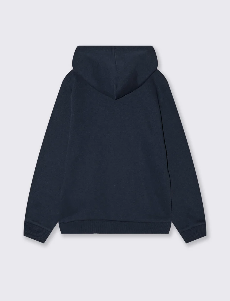 Felpa con cappuccio e marsupio trendy - Blu