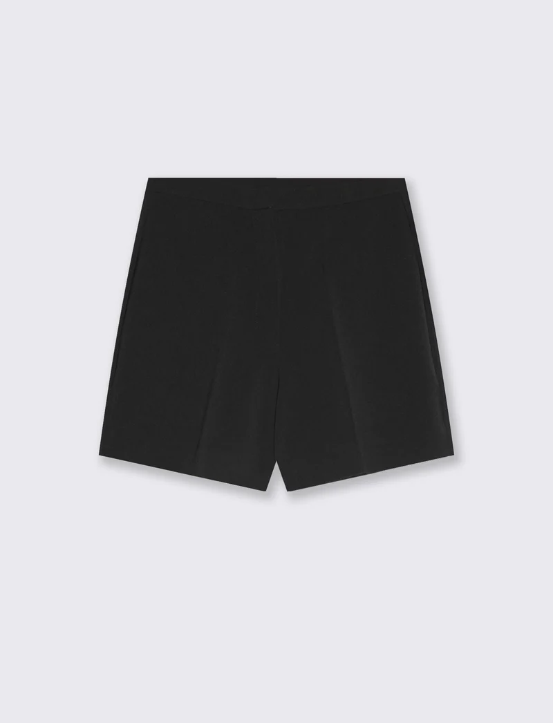 Short vita alta con chiusura a gancio - Nero