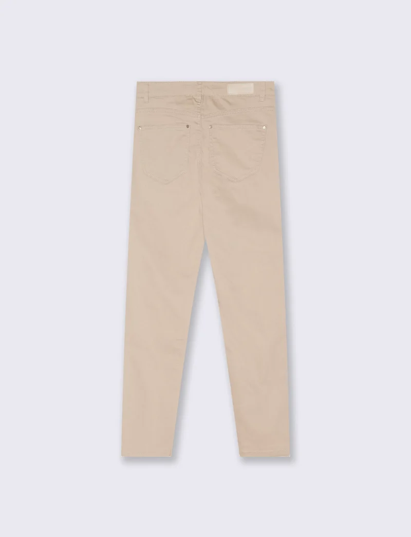 Jeans skinny con vita media ideale - Beige grano