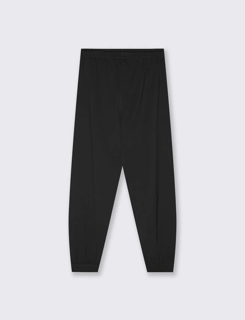 Pantaloni tuta con coulisse in vita - Nero