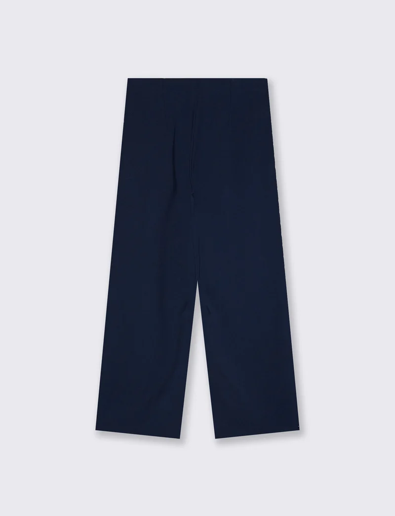 Pantalone Dritto con Pinces - Blu